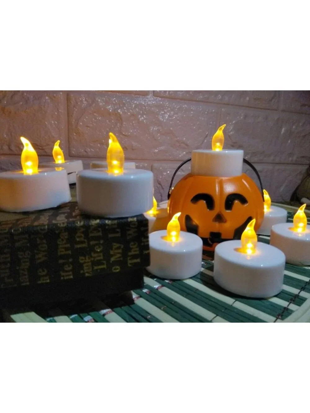 400 LED Tea Light Candles - Realistic Flickering, Battery Operated, 200 Hours